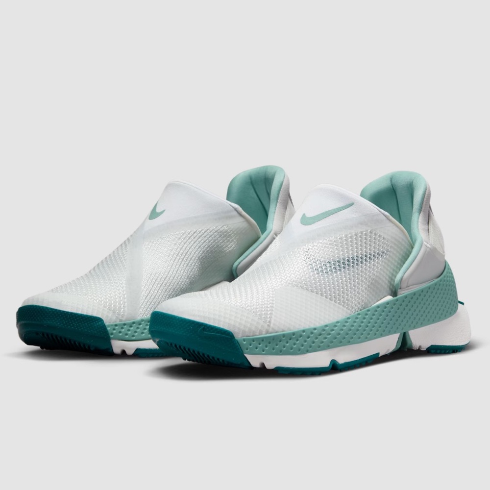 Nike Women’s Slip-On Sneakers in White and Teal - Picture 9 of 10